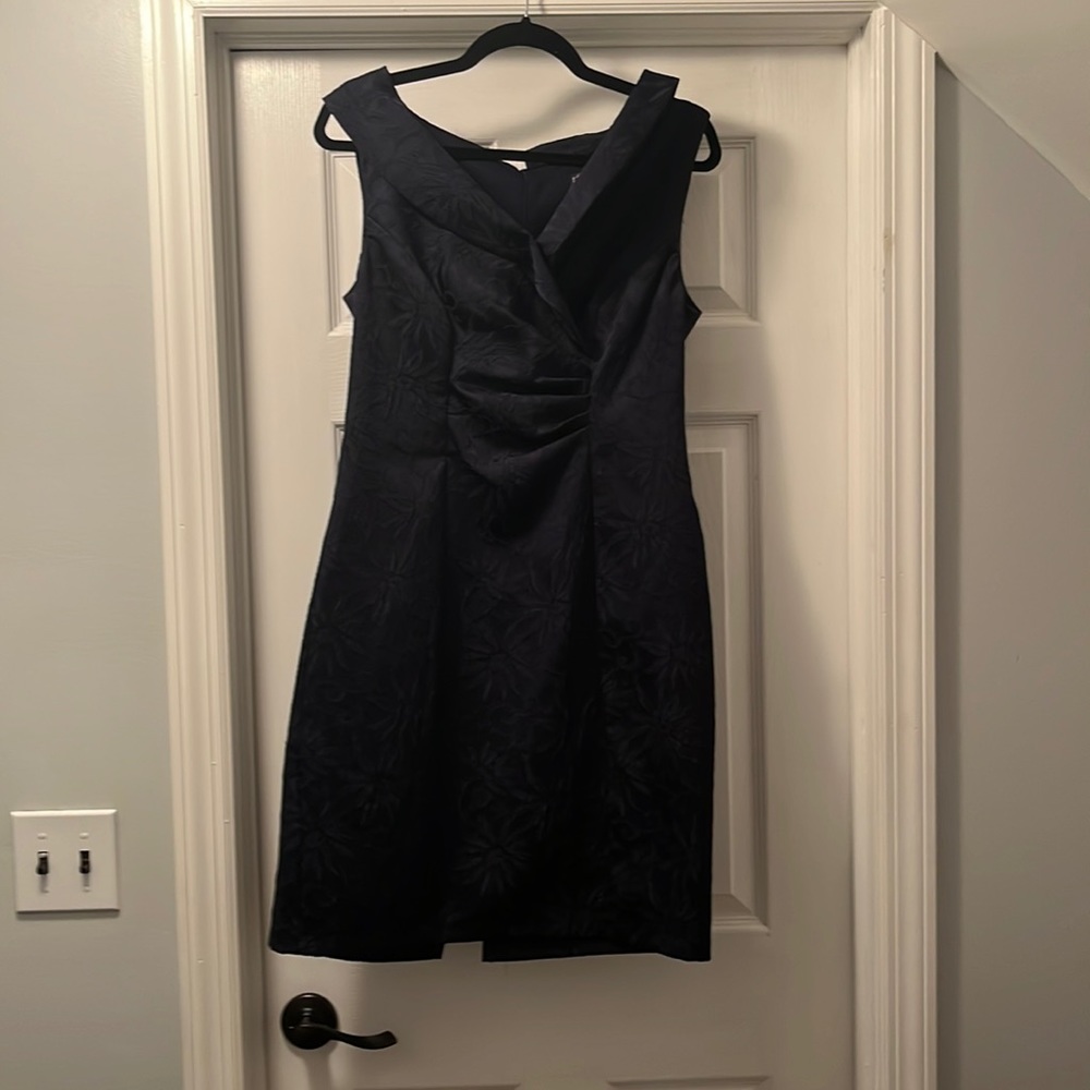 Navy blue floral dress